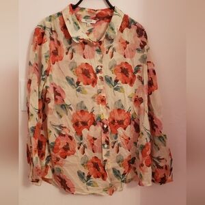Madewell floral button up